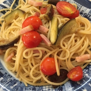 トマトと茄子の和風パスタ